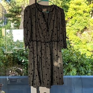 Maeve anthro black dress XS